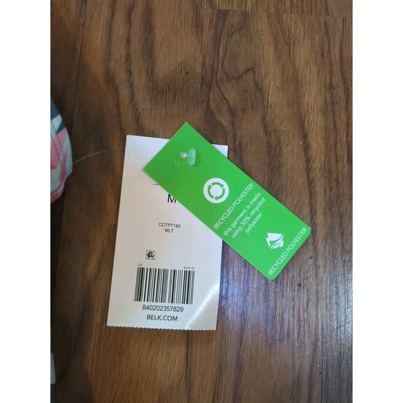 New With Tags Ocean + Coast Swim Tankini Top Size M Pink Green Tropical Floral - Picture 4 of 9